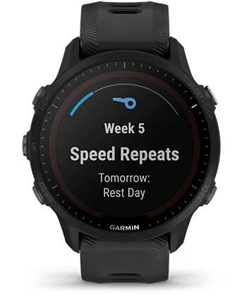 Умные часы Garmin Forerunner 955 с черным ремешком